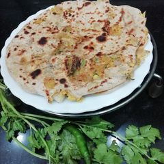 Boiled Chana Dal & Onion Paratha A picture of Boiled Chana Dal & Onion Paratha.
