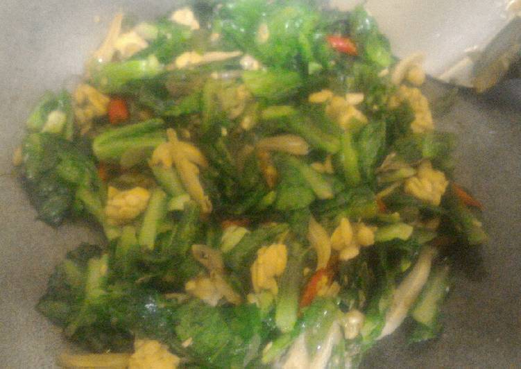 Langkah memasak Tumis tempe teri sayur ceriwis Anti Gagal