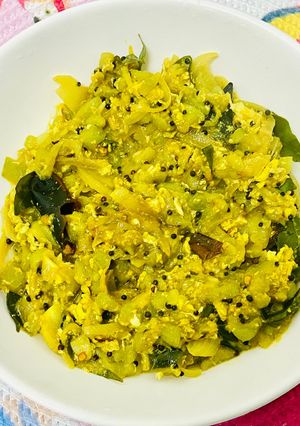A picture of Ridge gourd fry/Tori ki sabzi.