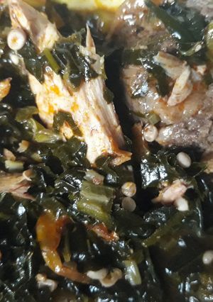 A picture of Okro soup.