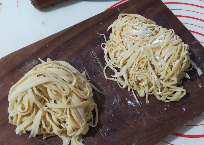 Panduan Membuat Resep Mie Homemade dgn Telur (Manual)