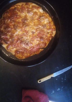 A picture of Homemade pizza.