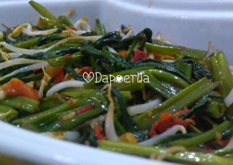 Cara Gampang Menyiapkan #TUMIS KANGKUNG WITH TAUGE, Lezat