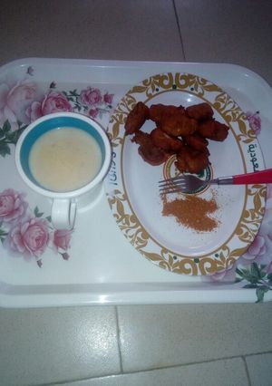 A picture of Kosai & kunun Alkama(breakfast).