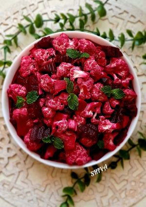 عکسی از دستور ترشی لبو و گل کلم