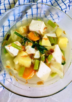 Foto resep Sayur sup tahu putih