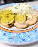 Redondo de pollo con salsa