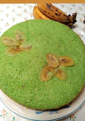 Foto resep 19. Bolu Pisang Pandan