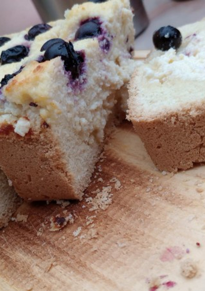 Una foto de Tarta de ricota con arándanos