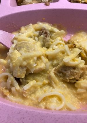 寶寶食譜 玉米嫩雞白醬 的食譜成品照片