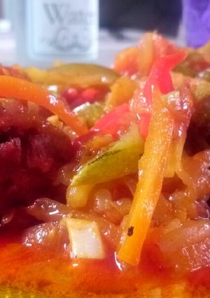 Una foto de Chorizo a la pomarola