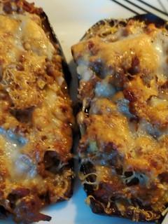 Una foto de Berenjenas rellenas de carne