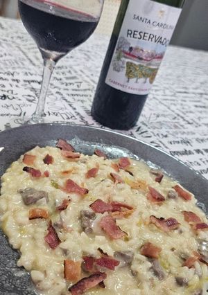 Foto de Risoto de Filé mignon com alho-poró aos quatro queijos