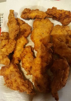 Una foto de Tiras de pollo crujiente