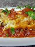 Kidney beans enchiladas with tomato salsa