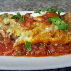 Kidney beans enchiladas with tomato salsa A picture of Kidney beans enchiladas with tomato salsa.