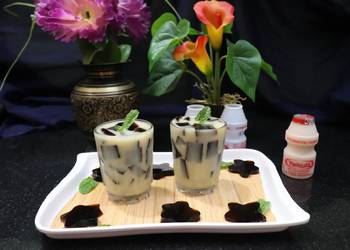 Easy Making Recipe Coffee jelly with yakult Delicious and Healthy