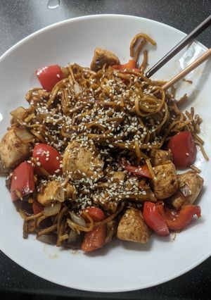 A picture of Spicy Chicken Noodles.