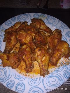 Una foto de Alitas adobadas al horno