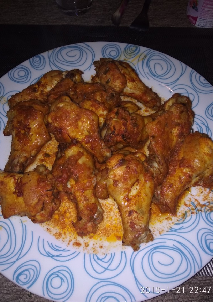 Una foto de Alitas adobadas al horno