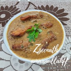 A picture of Hyderabadi Machli Ka Khatta Salan.