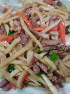筊白筍炒肉絲 的食譜成品照片