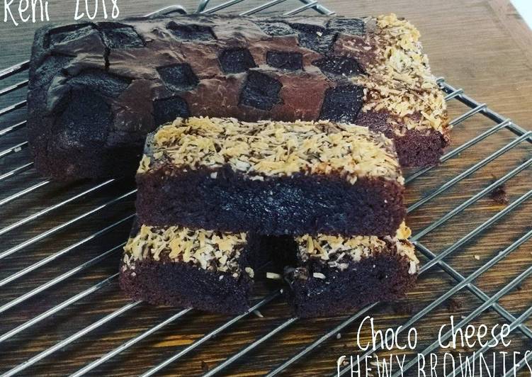Choco cheese chewy brownies