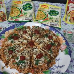 Maggi Nutrilicious Masala VEG ATTA noodles Vegetables pizza A picture of Maggi Nutrilicious Masala VEG ATTA noodles Vegetables pizza.