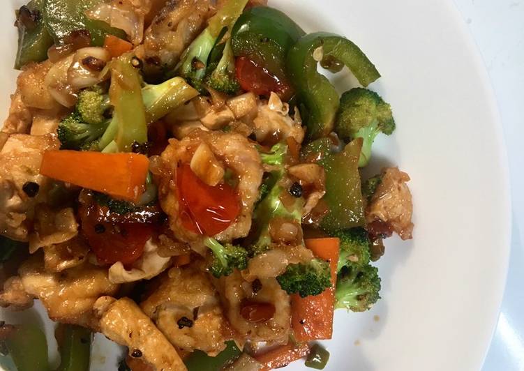 Easiest Way to Make Any-night-of-the-week Sweet n sour stir fry tofu