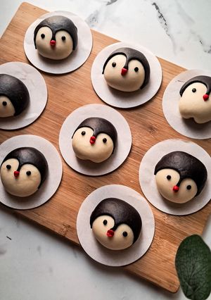 Foto resep Bakpao Karakter Pinguin