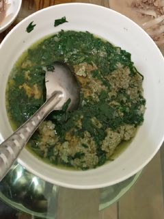 Hình của món Canh cua nấu mồng tơi mướp.