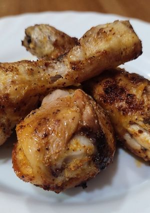 Una foto de Muslos de pollo en air fryer