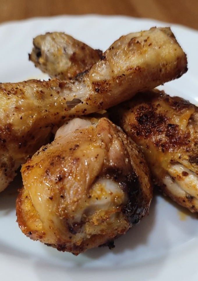 Una foto de Muslos de pollo en air fryer