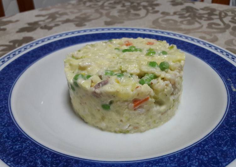 🇷🇺"Ensaladilla rusa" proteica de arroz y cáñamo vegana