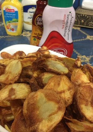 عکسی از دستور چیپس نمکی خونگی