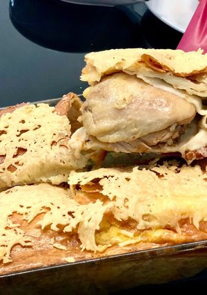 Une photo de Hanches de poulet au four en galettes durum