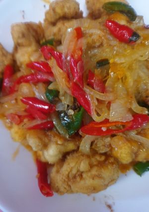 Foto resep Ayam tepung saos pedas