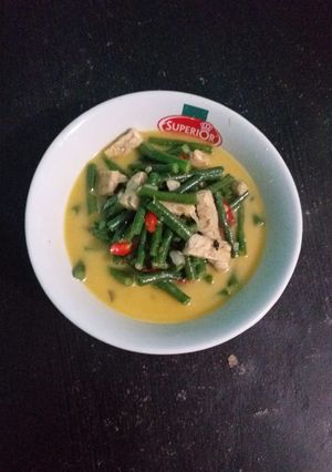 Foto resep Tumis kacang panjang kuah santan