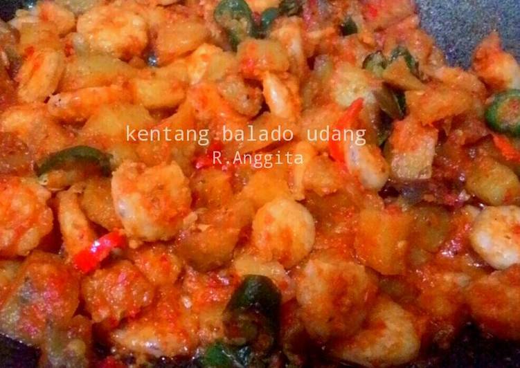 Resep 🍟Kentang balado udang🍤 yang Bikin Ngiler