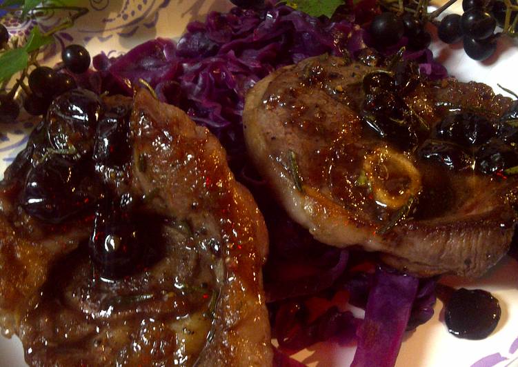 Step-by-Step Guide to Make Homemade Red sweet and sour cabbage with lamb and grapes