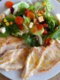 Filete de pollo con ensalada