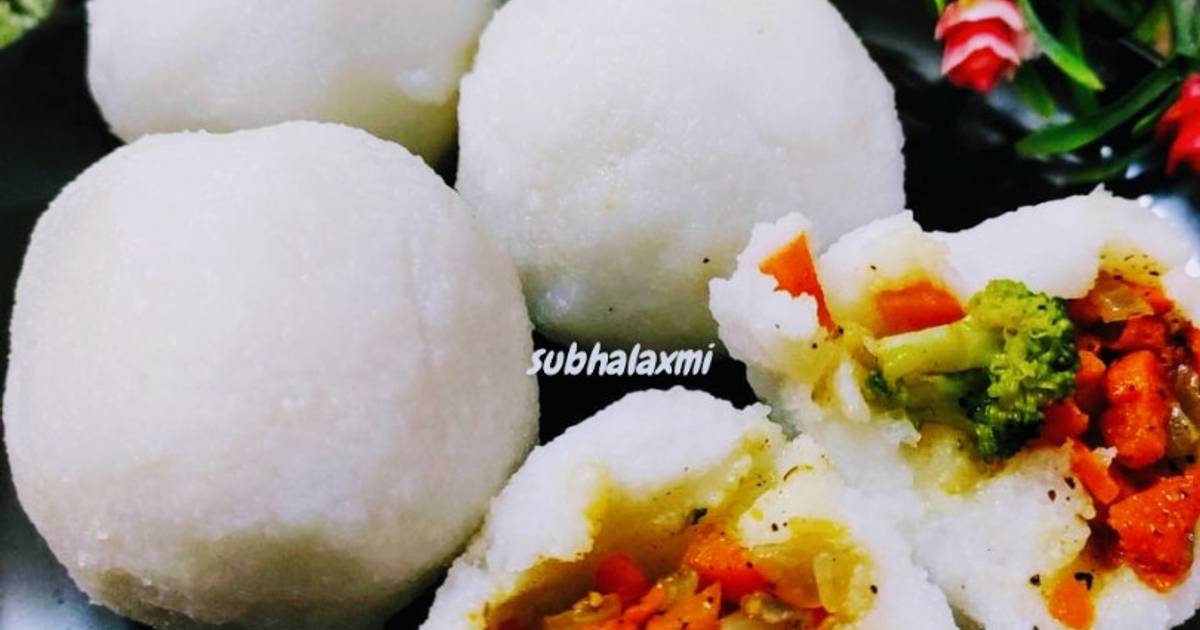 Manda pitha with a twist(steamed rice flour dumplings) Recipe by Subhalaxmi Samantaray Cookpad