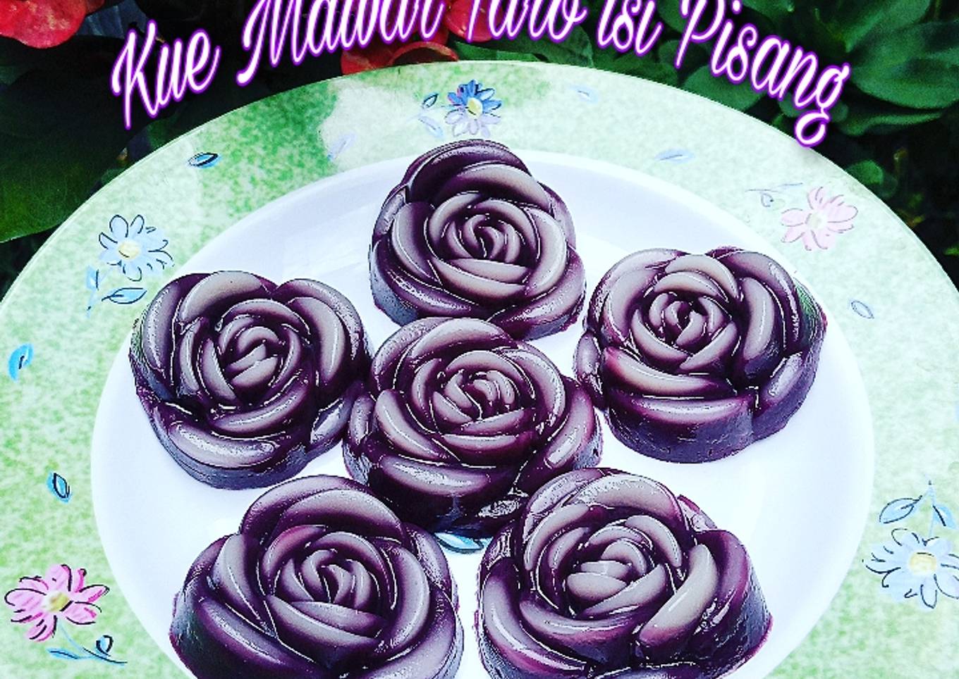 Kue Mawar Taro isi Pisang 😋