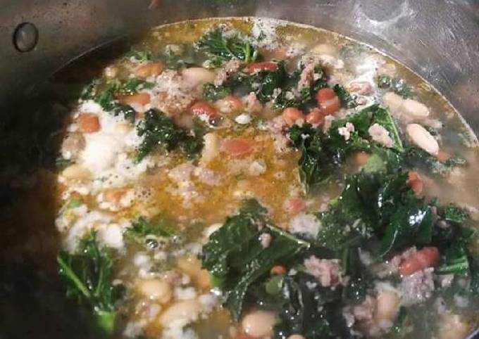 Steps to Prepare Favorite Italian kale and bean soup