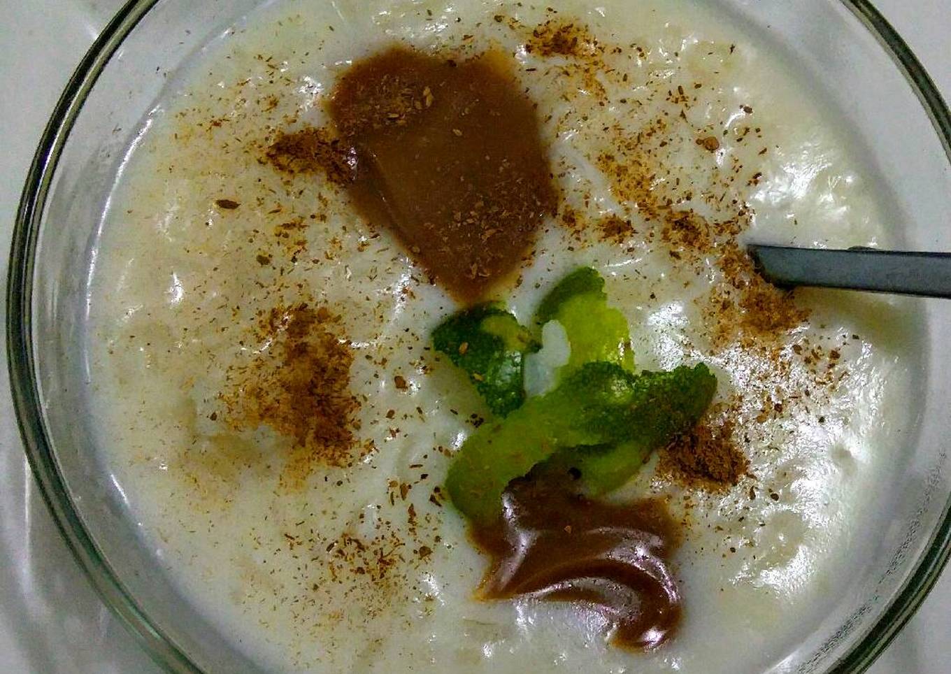 Otro arroz con leche con arequipe y ciruelas pasas!