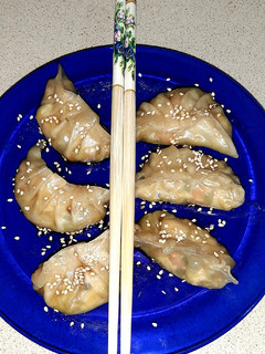 Una foto de Gyozas de pollo