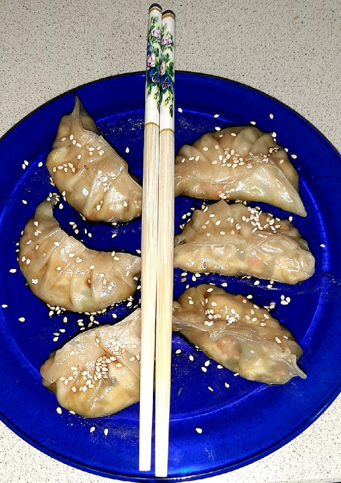 Una foto de Gyozas de pollo