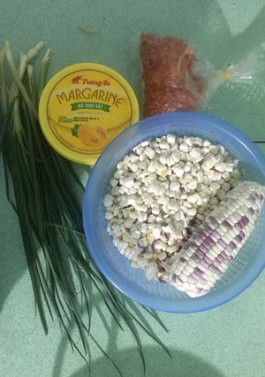 Hình của món Bắp nếp xào ruốc đỏ 🌽Chuẩn xe bắp-lộn đeeee!.