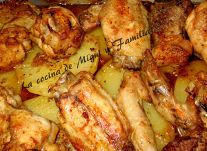 Una foto de Alitas en adobo al horno