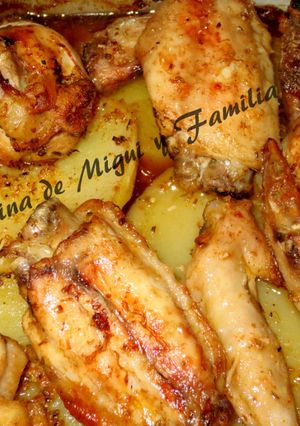 Una foto de Alitas en adobo al horno